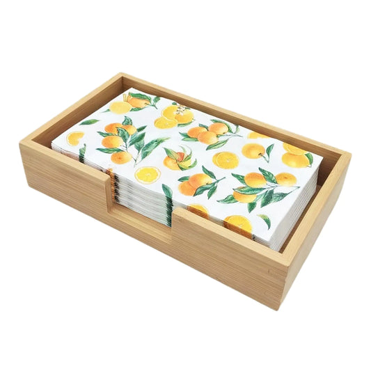 Bamboo Napkin Holder Guest Towels